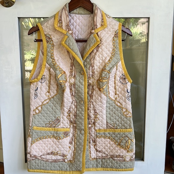 Revato Balestra Quilted Vest Silk Made in Italy - Picture 3 of 7